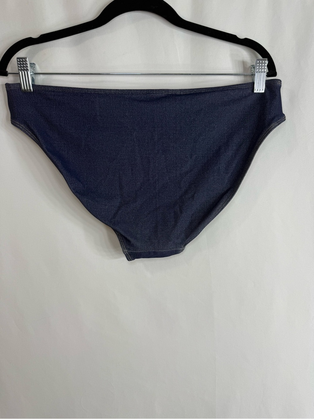 Aerie x AE Denim Bikini Set Blue Bralette Swim 2 Piece Top & Bottoms XL NWT - Picture 10 of 11